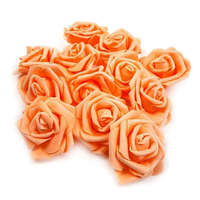  Polifoam rózsa virágfej habrózsa 6 cm - Sötét Barack