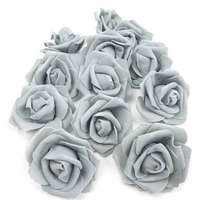  Polifoam rózsa virágfej habrózsa 6 cm - Szürke