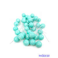 Színes drótos bogyó 2,5cm 35db/csomag - Menta