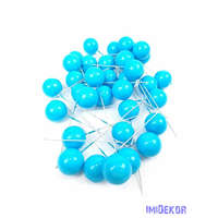 Színes drótos bogyó 2,5cm 35db/csomag - Kék