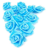  Polifoam rózsa virágfej habrózsa 6 cm - Világos Kék