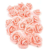  Polifoam rózsa virágfej habrózsa 4 cm - Halvány Barack