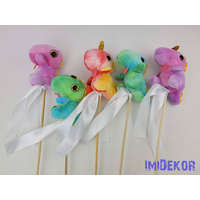 Színes dinó plüss pálcás figura