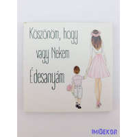 Édesanya köszönöm.. kisfiú mintás tábla 5,8cm - négyzet