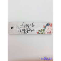 Anyák napjára mintás fűzhető kísérő tábla 2,1x7cm - biléta