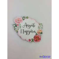 Anyák napjára díszes rózsás tábla 5,5x7,5cm - forma