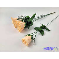  Bimbós rózsa szálas bársony 51 cm - Barack