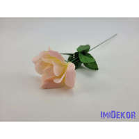  Nyílott rózsa szálas selyemvirág 50 cm - Halvány Rózsaszín