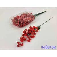  Apró virágos rezgő selyem szálas 39 cm - Piros