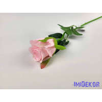  Rózsa szálas selyemvirág 50 cm - Halvány Rózsaszín