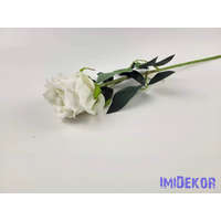  Szálas bársony rózsa 76 cm - Fehér