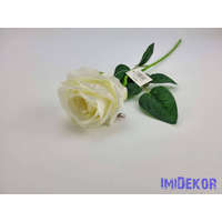  Élethű rózsa szálas selyemvirág 51 cm - Ekrü