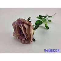  Szép fejű rózsa szálas selyemvirág 60 cm - Lilás Bézs