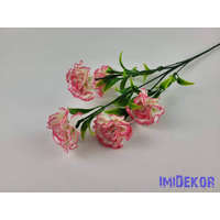 Szegfű 5 fejes ág 55 cm - Cirmos Rózsaszín