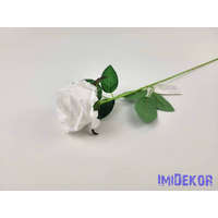  Szálas bársonyos rózsa 51 cm - Fehér
