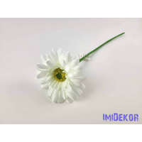  Gerbera szálas selyemvirág 42 cm - Fehér