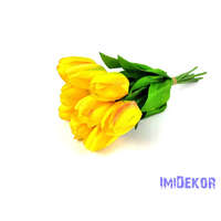 Tulipán 9 szálas kötegelt csokor 38 cm - Sárga