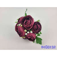 Boglárka 7 szálas kötegelt csokor 26 cm - Bordó