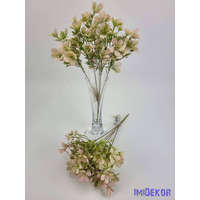  Apró virágos 5 ágú mű díszítő bokor 31 cm - Hamvas Rózsaszín
