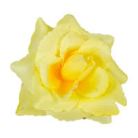  Rózsa nyílott selyemvirág fej nyílt rózsafej 10 cm - Sárga