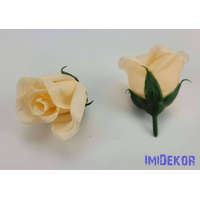  Bimbós rózsa selyemvirág fej M5,5 cm - Halvány Barack