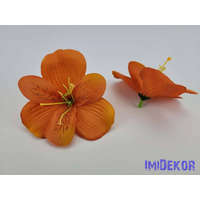  Alsztromélia selyemvirág fej 8 cm - Narancs