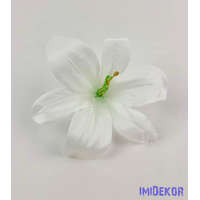  Liliom selyemvirág fej 13 cm - Fehér