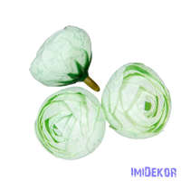  Boglárka fej selyemvirág fej 3 cm - Halvány Zöld
