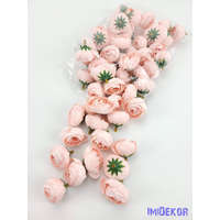 Boglárka fej selyemvirág fej 3 cm - Halvány Rózsaszín II.