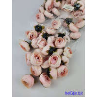 Boglárka selyemvirág fej 4,5 cm - Halvány Rózsaszínes Barack