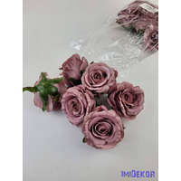 Rózsa selyem fej nyílott 10 cm - Mályva