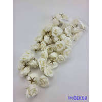 Rózsa selyemvirág fej kb 4-5cm - Ekrü