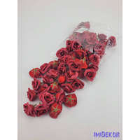 Rózsa selyemvirág fej kb 4-5cm - Piros