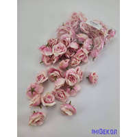 Rózsa selyemvirág fej kb 4-5cm - Barackos Rózsaszín