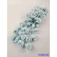 Rózsa selyemvirág fej kb 4-5cm - Világoskék