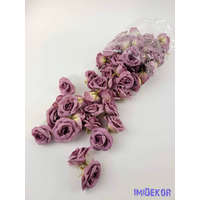 Rózsa selyemvirág fej kb 4-5cm - Antik Lila