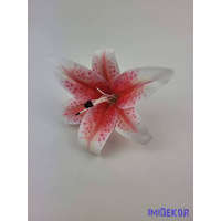 Gumi liliom fej D14cm - Fehér-Rózsaszín