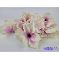 Magnólia selyem fej D15cm - Vaj-Világos Lila