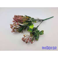 Gumós 5 ágú műzöld csokor 28 cm - Bordó