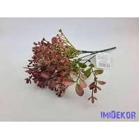 Bogyós 5 ágú műzöld csokor 29 cm - Bordó