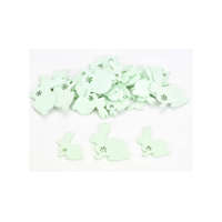 Nyuszi virágmintás menta fa dekor 3 méretben 30 db / csomag