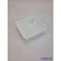  Kocka műanyag tál 1/2 tűzőhabos 11x11cm - Fehér