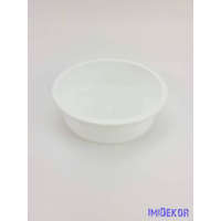 Kör műanyag tál D14cm - Fehér