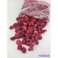  Polifoam rózsa fej midi virágfej habvirág 3 cm habrózsa - Bordó