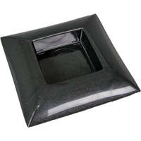  Műanyag tál négyzet alakú fekete 24 x 24 cm