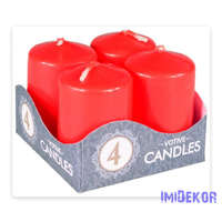 Adventi gyertya 4db/csomag - Piros