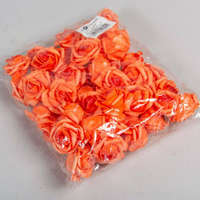  Polifoam rózsa fej virágfej habvirág 4 cm élénk narancs habrózsa