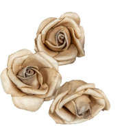 Polifoam rózsa fej virágfej habvirág 4 cm világos barna habrózsa