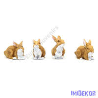 Nyuszi barna figura 4cm