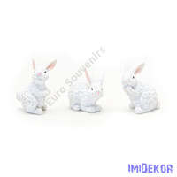 Nyuszi fehér figura 6cm